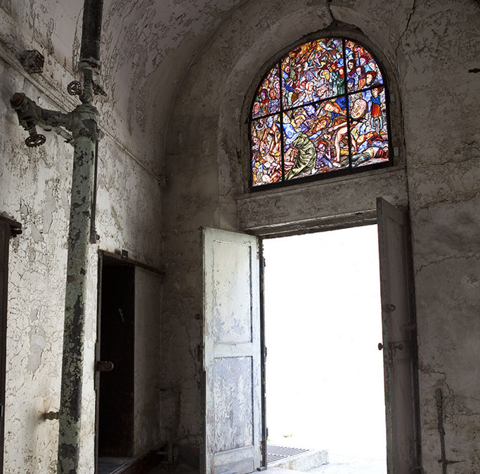 The Battle of Carnival and Lent, 56″ × 56″, Eastern State Penitentiary