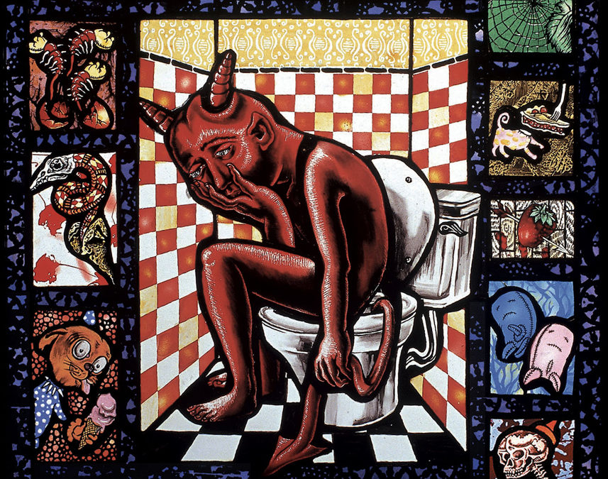 Lucifer Poops, 16″ × 19″, 1993