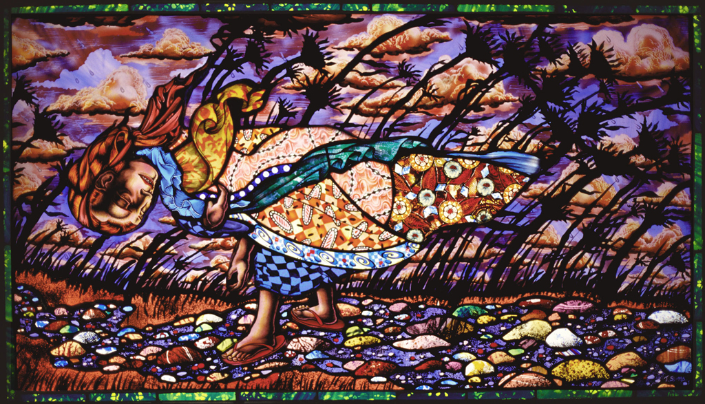 Walker on Path, 33″ × 21″, 1994