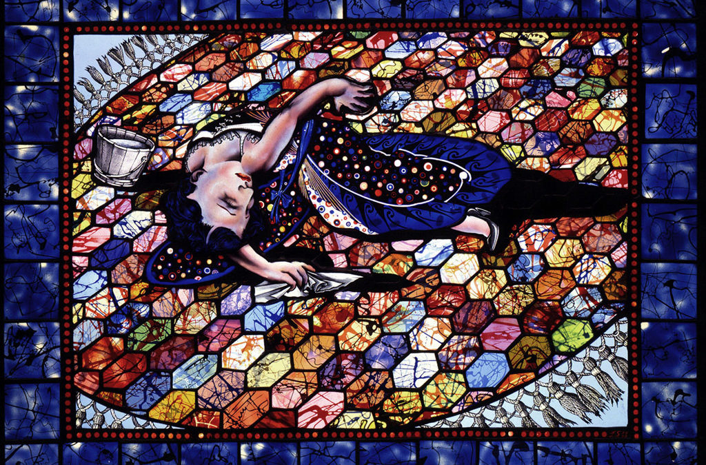 Girl vs Mess, 30″ × 23″, 1997