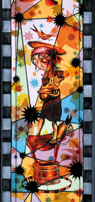 Dog Mama, 16″ × 50″, 2002