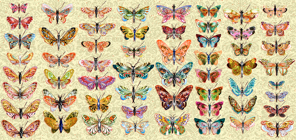 Butterfly Collection,  pigment print, 60” x 30”, 2006