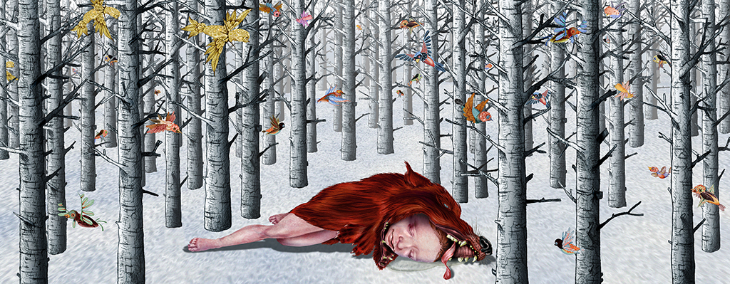 Feral Child,  pigment print,  60” x 25”, 2010