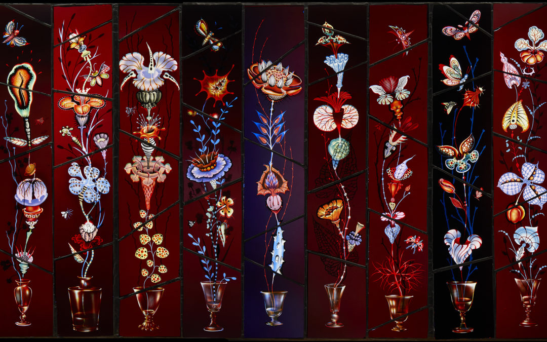 Cross Pollination, 24″ x 70″, 2019